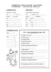 English Worksheet: Verb have got