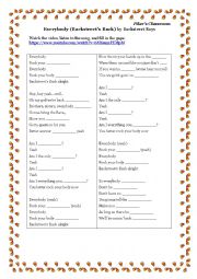 English Worksheet: Everybody (Backstreets Back) by Backstreet Boys