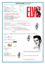 English Worksheet: Elvis Song