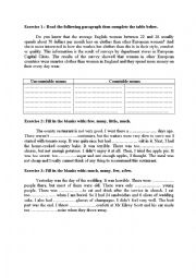 countable and uncountable nouns practice