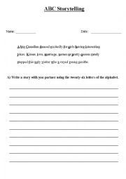 English Worksheet: Fun Pair Speaking Vocabulary