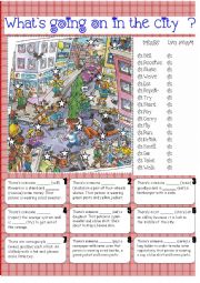 English Worksheet: What`s going on in the city ?