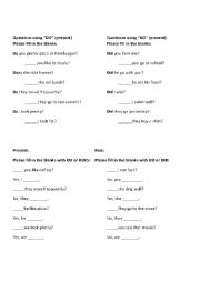 English Worksheet: Questions with auxiliary verb DO 