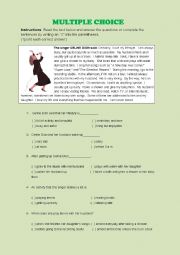 English Worksheet: Challenging Reading comprehension exercise