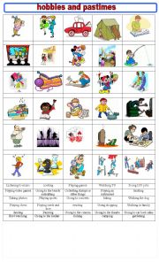 English Worksheet: HOBBIES AND PASTIMES