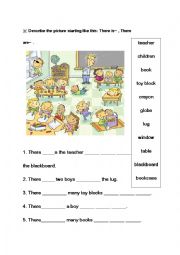 English Worksheet: There is /There are