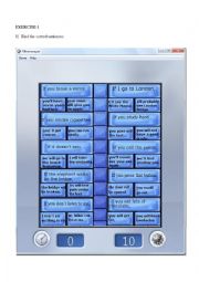 English Worksheet: First conditional exercise (minesweeper)