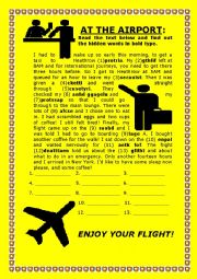 English Worksheet: AIRPORT: HIDDEN VOCABULARY AND SYMBOLS