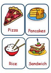 English Worksheet: Food Flashcards