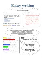 English Worksheet: Essay writing