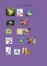 English Worksheet: Easter Vocabulary - work with pictures