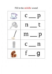 English Worksheet: 3 Letter words