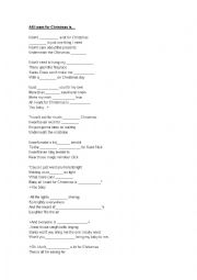 English Worksheet: All I want for Christmas - song
