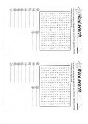 English Worksheet: Numbers Word Search