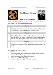 English Worksheet: The Hunger Games