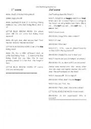 English Worksheet: Little Blue Riding Hood