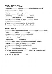 English Worksheet: a/an the O