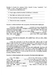 English Worksheet: the passive practice