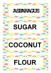 English Worksheet: Food Flash-cards (1)