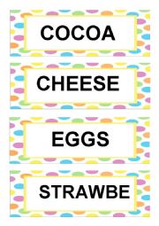 English Worksheet: Food Flash-cards (2)