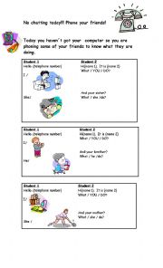 English Worksheet: flashcards for SPEAKING  present continuous