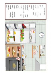 English Worksheet: Food Guessing Game