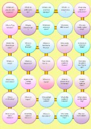 English Worksheet: Bubble Boardgame