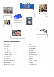 English Worksheet: Banking