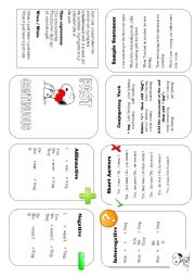English Worksheet: past continuous minibook
