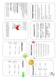 English Worksheet: past continuous minibook