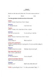 English Worksheet: Modals - Can, Should, Must