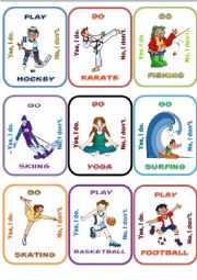 English Worksheet: Sports Go fish 1