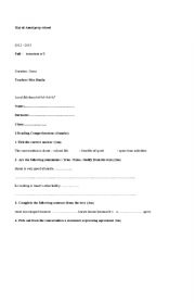 English Worksheet: synthese2 8me