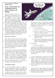 English Worksheet: Space travel Test