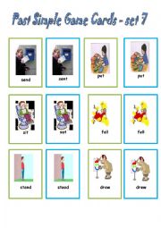 Simple Past - Game Cards / set 7