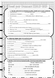 Past Continous; too/enough and Present perfect