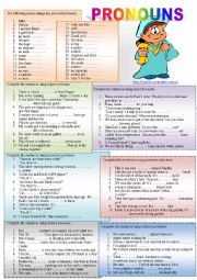 English Worksheet: PRONOUNS