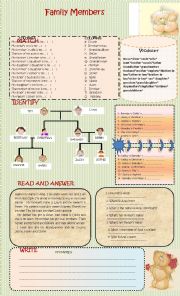 English Worksheet: Family Members