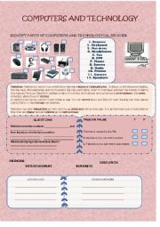 English Worksheet: Computers and Technology