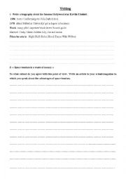 English Worksheet: WRITING