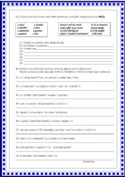 English Worksheet: Relative clause