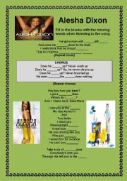 English Worksheet: SONG THE BOY DOES NOTHING BY ALESHA DIXON