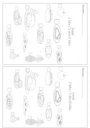 English Worksheet: Food - I like / I dont like