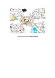 English Worksheet: Leonardo Da Vinci mindmap