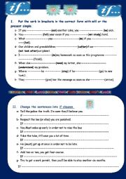 English Worksheet: IF (part 1)