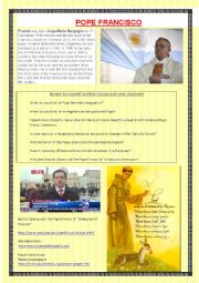 English Worksheet: Pope Francisco