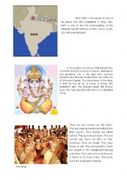 English Worksheet: Most famous things about India