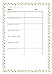 English Worksheet: speaking activity