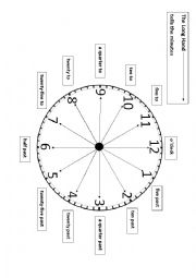 English Worksheet: Telling the time