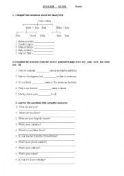 English Worksheet: simple present